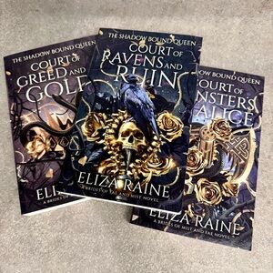 OOP indie Shadow Bound Queen 1-3 Book Set Eliza Raine Court of Ravens and Ruin